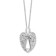 Sterling Silver Rhodium-plated Wings Ash Holder 18in Necklace