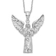 Sterling Silver Rhodium-plated Angel Ash Holder 18in Necklace