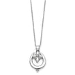 Sterling Silver Rhodium-plated Horseshoe Ash Holder 18in Necklace