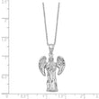 Sterling Silver Rhodium-plated Angel Ash Holder 18in Necklace