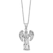 Sterling Silver Rhodium-plated Angel Ash Holder 18in Necklace