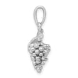 De-Ani Sterling Silver Rhodium-Plated Polished 3D Grapes Pendant