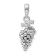 De-Ani Sterling Silver Rhodium-Plated Polished 3D Grapes Pendant
