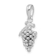 De-Ani Sterling Silver Rhodium-Plated Polished 3D Grapes Pendant