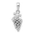 De-Ani Sterling Silver Rhodium-Plated Polished 3D Grapes Pendant
