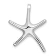 De-Ani Sterling Silver Rhodium-Plated Polished Dancing Starfish Slide