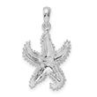 De-Ani Sterling Silver Rhodium-Plated Polished Beaded Starfish Pendant