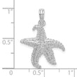 De-Ani Sterling Silver Rhodium-Plated Polished Pierced Starfish Pendant