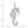De-Ani Sterling Silver Rhodium-Plated Polished Textured 3D Seahorse Pendant