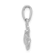 De-Ani Sterling Silver Rhodium-Plated Polished Sea Turtle Pendant