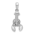 De-Ani Sterling Silver Polished 3D Moveable Lobster Pendant