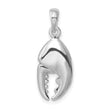 De-Ani Sterling Silver Rhodium-Plated 3D Moveable Lobster Claw Pendant