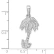 De-Ani Sterling Silver Rhodium-Plated Polished Palm Tree Pendant