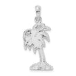 De-Ani Sterling Silver Rhodium-Plated Polished Small Palmetto Tree Pendant
