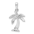 De-Ani Sterling Silver Rhodium-Plated Palm Tree with Textured Trunk Pendant