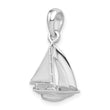 De-Ani Sterling Silver Polished 3D Sailboat Pendant