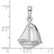 De-Ani Sterling Silver Polished 3D Sailboat Pendant