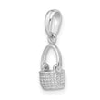 De-Ani Sterling Silver Rhodium-Plated 3D Basket with Moving Handle Pendant