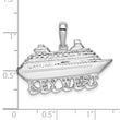 De-Ani Sterling Silver Rhodium-Plated Polished Key West Cruise Ship Pendant