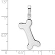 De-Ani Sterling Silver Polished Engraveable Dog Bone Pendant