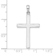 De-Ani Sterling Silver Polished Front Textured Back Latin Cross Pendant