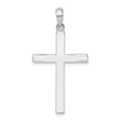 De-Ani Sterling Silver Polished Front Textured Back Latin Cross Pendant