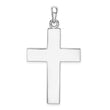 De-Ani Sterling Silver Rhodium-Plated Polished Large Latin Cross Pendant