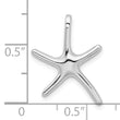 De-Ani Sterling Silver Rhodium-Plated Polished Dancing Starfish Slide