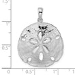 De-Ani Sterling Silver Rhodium-Plated Polished Sand Dollar Pendant