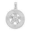 De-Ani Sterling Silver Rhodium-Plated Textured Bahamas with Starfish Pendant