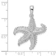De-Ani Sterling Silver Rhodium-Plated Polished Pierced Starfish Pendant
