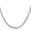 Sterling Silver 4.9mm Beveled Oval Cable Chain