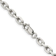 Sophia Jewelers Sterling Silver 925 Women's Polished Beveled Cable Chain Necklace - 24