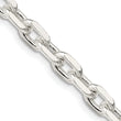 Sophia Jewelers Sterling Silver 925 Women's Polished Beveled Cable Chain Necklace - 24