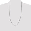 Sterling Silver Rhodium-plated 2mm Curb Chain