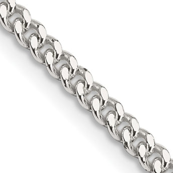 Sophia Jewelers 925 Sterling Silver Polished Women's 14-Inch Curb Chain Necklace - Birthstone Company