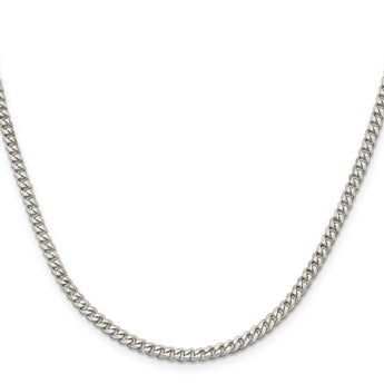 Sophia Jewelers Sterling Silver 925 Polished Curb Chain Necklace for Women - 30