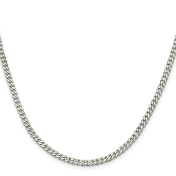 Sophia Jewelers Sterling Silver 925 Polished Curb Chain Necklace for Women 30 in - Birthstone Company