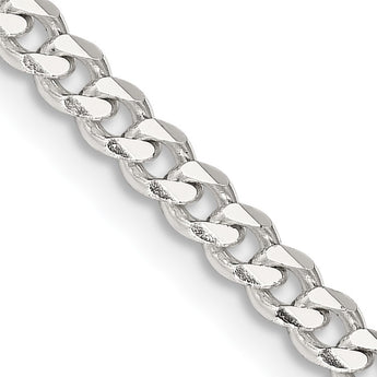 Sophia Jewelers Sterling Silver 925 Polished Curb Chain Necklace for Women 30 in - Birthstone Company
