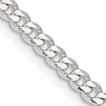 Sophia Jewelers Sterling Silver 925 Polished Curb Chain Necklace for Women - 30