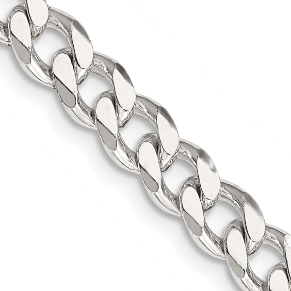 925 Sterling Silver Unisex Polished Curb Chain Necklace 16 - 36