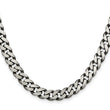 Sterling Silver Antiqued 7.5mm Curb Chain