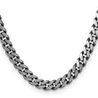 Sterling Silver Antiqued 8mm Curb Chain