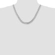 Sterling Silver Rhodium-plated 9mm Curb Chain