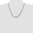 Sterling Silver Rhodium-plated 9mm Curb Chain