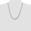 Sterling Silver Rhodium-plated 9mm Curb Chain