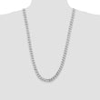 Sterling Silver Rhodium-plated 9mm Curb Chain