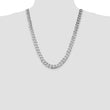 Sterling Silver Rhodium-plated 11mm Curb Chain