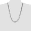 Sterling Silver Rhodium-plated 11mm Curb Chain
