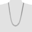 Sterling Silver Rhodium-plated 11mm Curb Chain